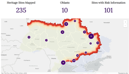 On 23 January 2025, ICCROM, in partnership with the Ministry of Culture and Strategic Communications of Ukraine (MCSC), the Maidan Museum, the Agency for Cultural Resilience (ACURE), and the Heritage Emergency Rescue Initiative (HERI), officially launched the GIS-Based Risk Map for Cultural Heritage in Ukraine. This pioneering tool, developed by ICCROM’s First Aid and Resilience for Cultural Heritage in Times of Crisis (FAR) programme, marks a significant milestone in the effort to safeguard Ukraine’s cultu