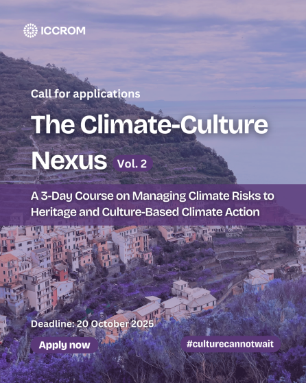 A 3-Day International Course on Managing Climate Risks to Heritage and Culture-Based Climate Action