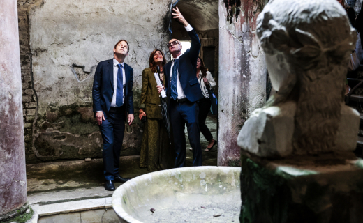 ICCROM Director-General and the Ambassador of the U.S. Mission to the United Nations Agencies visit Herculaneum Archaeological Park 